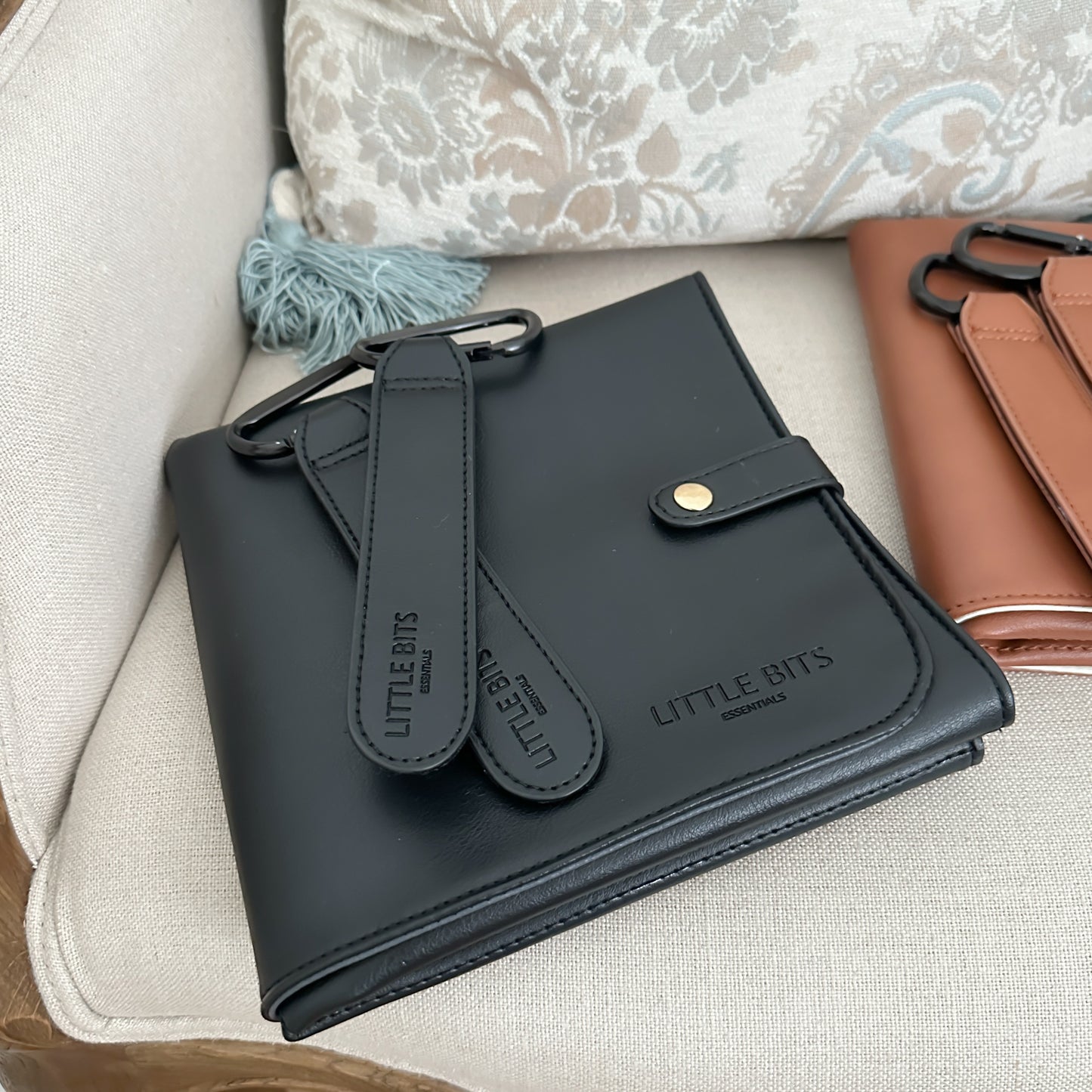 Pram Clips Vegan Leather (Black)