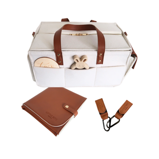 The Caddy Bag Bundle Felt Top (Cream/Tan)