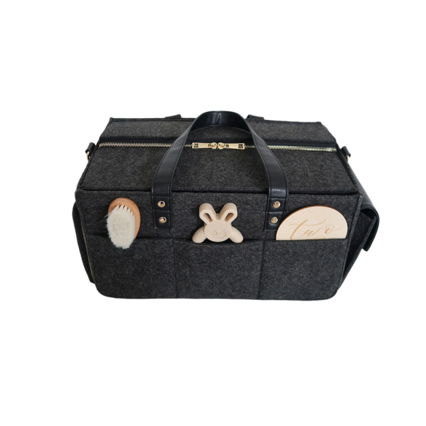The Caddy Bag - Felt Top (Grey/Black)