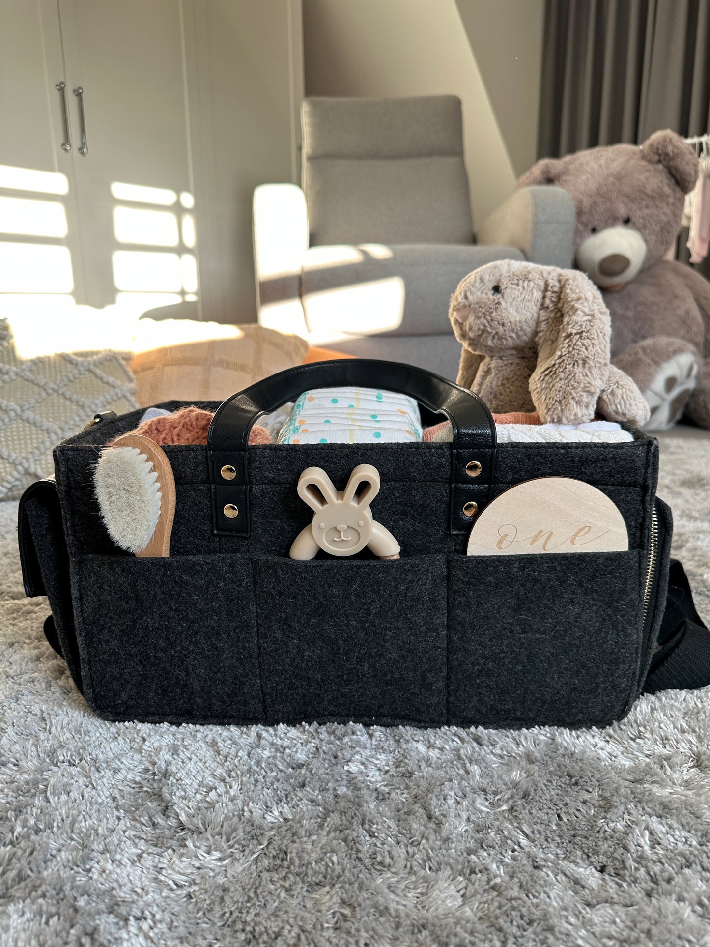 The Caddy Bag - Felt Top (Grey/Black)