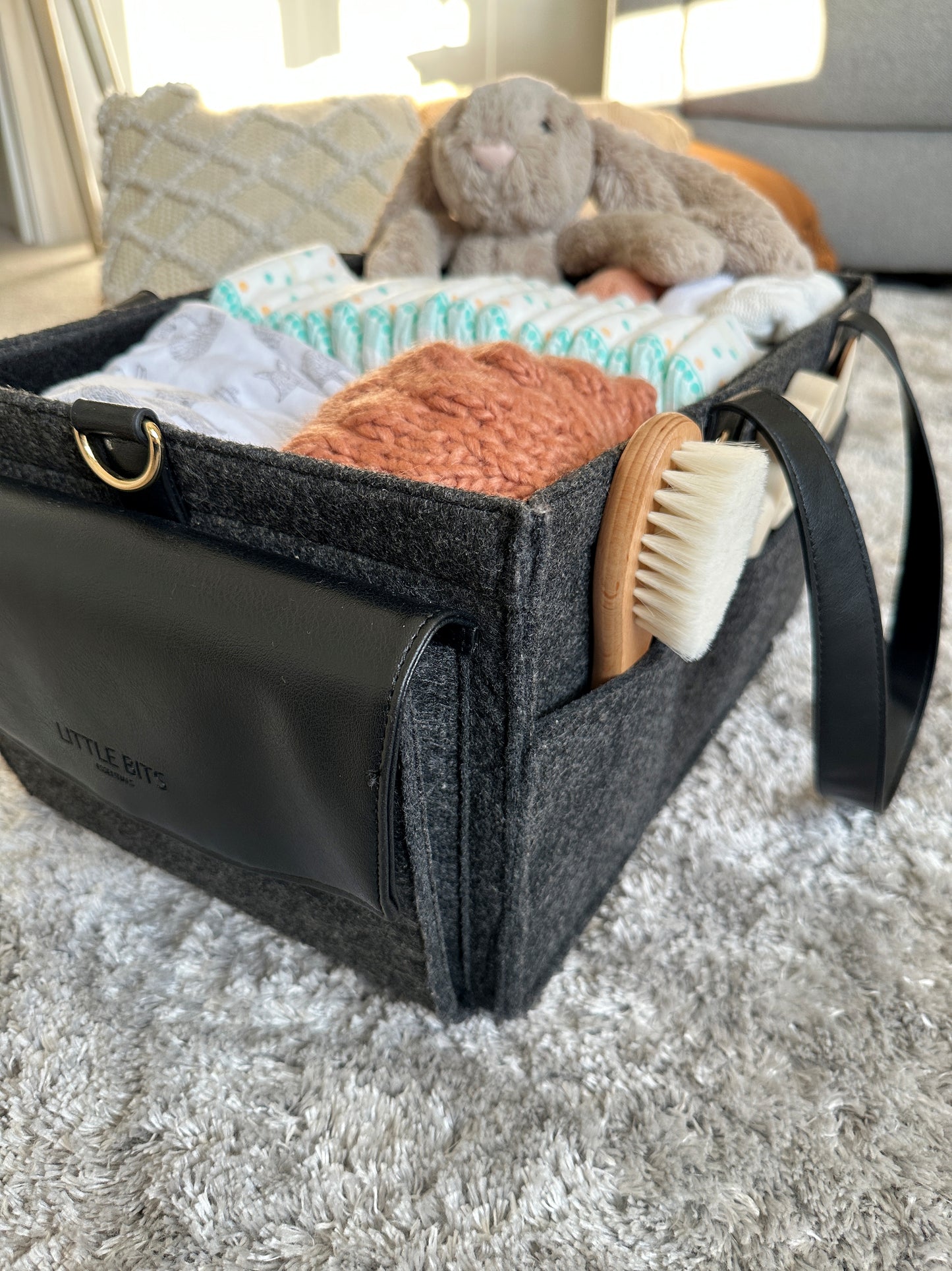 The Caddy Bag - Felt Top (Grey/Black)