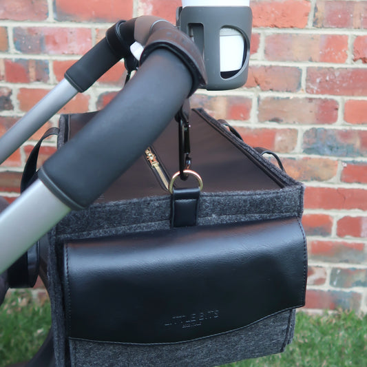 The Caddy Bag Bundle Vegan Leather Top (Grey/Black)