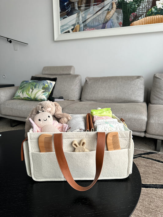 The Caddy Bag Bundle Felt Top (Cream/Tan)